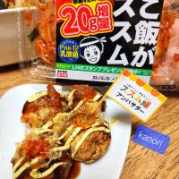 ススム飯アンバサダー　NO８
休日のランチはキムチたこ焼き🐙